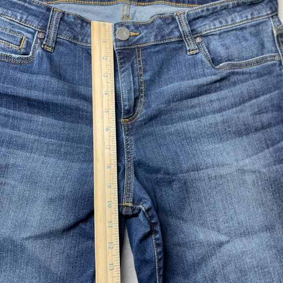 Kut From The Kloth Womens Denim Blue Mid Rise Toothpick Skinny Jeans Size 16 - Picture 7 of 10
